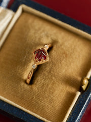 Carena Garnet Ring - CAMELLIA 5 US