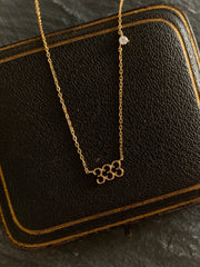 333 Angel Number Choker with Aquamarine - CAMELLIA