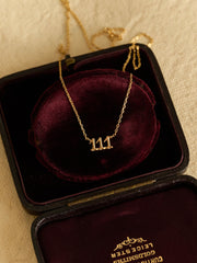 111 Angel Number Choker with Ruby - CAMELLIA