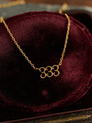 333 Angel Number Choker with Aquamarine - CAMELLIA