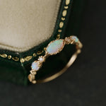 14K Solid Gold Eveline Opal Ring - CAMELLIA 3.5