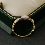 14K Solid Gold Eveline Opal Ring - CAMELLIA 3.5