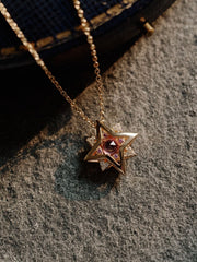 New York Amethyst Pentagram Necklace - CAMELLIA 18"