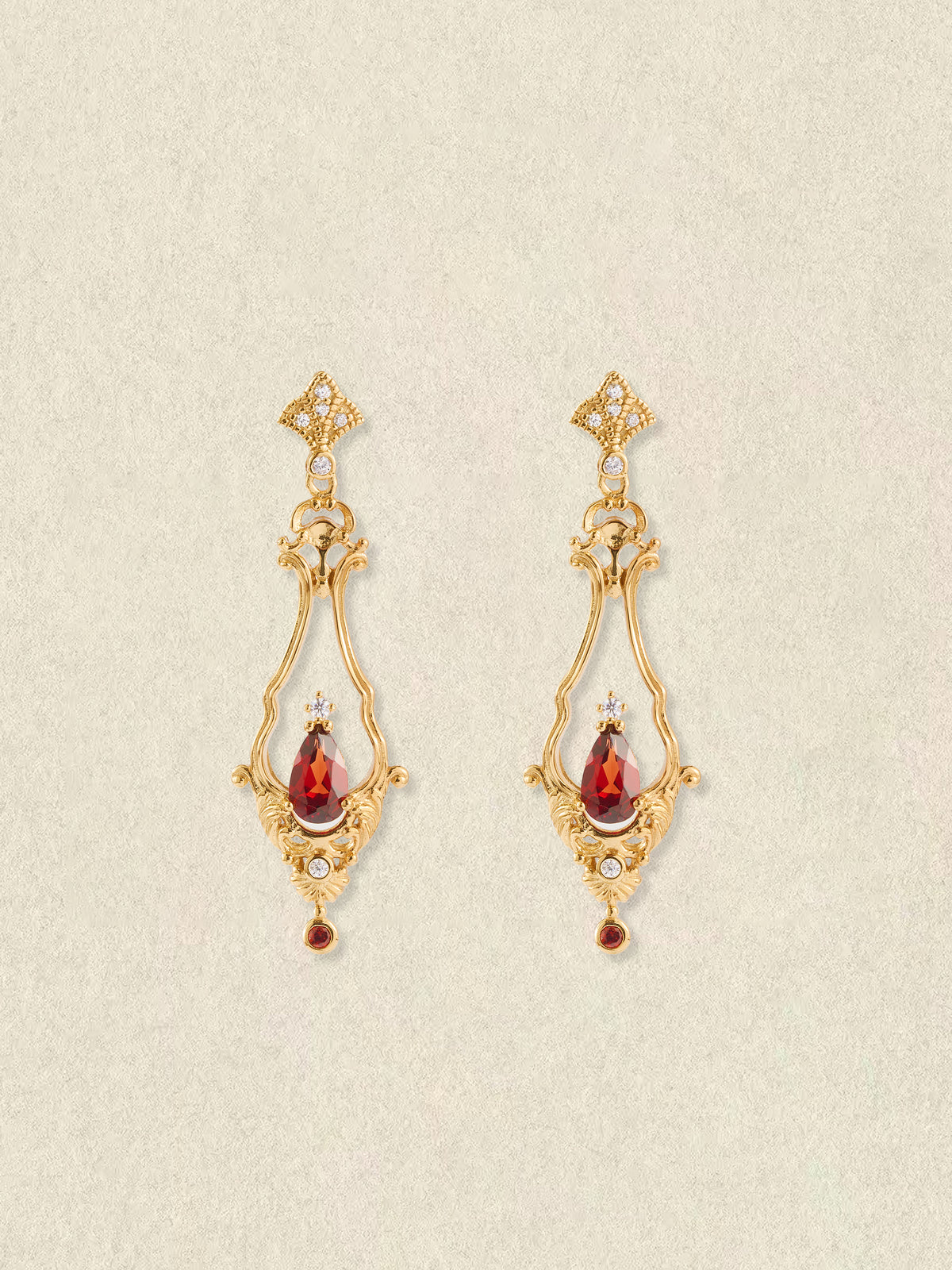 Sophina Garnet Earrings