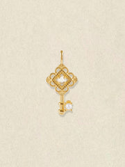 Moonstone Garden Key Pendant