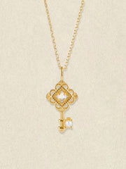 Moonstone Garden Key Necklace