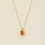 Regal Rosette Garnet Necklace