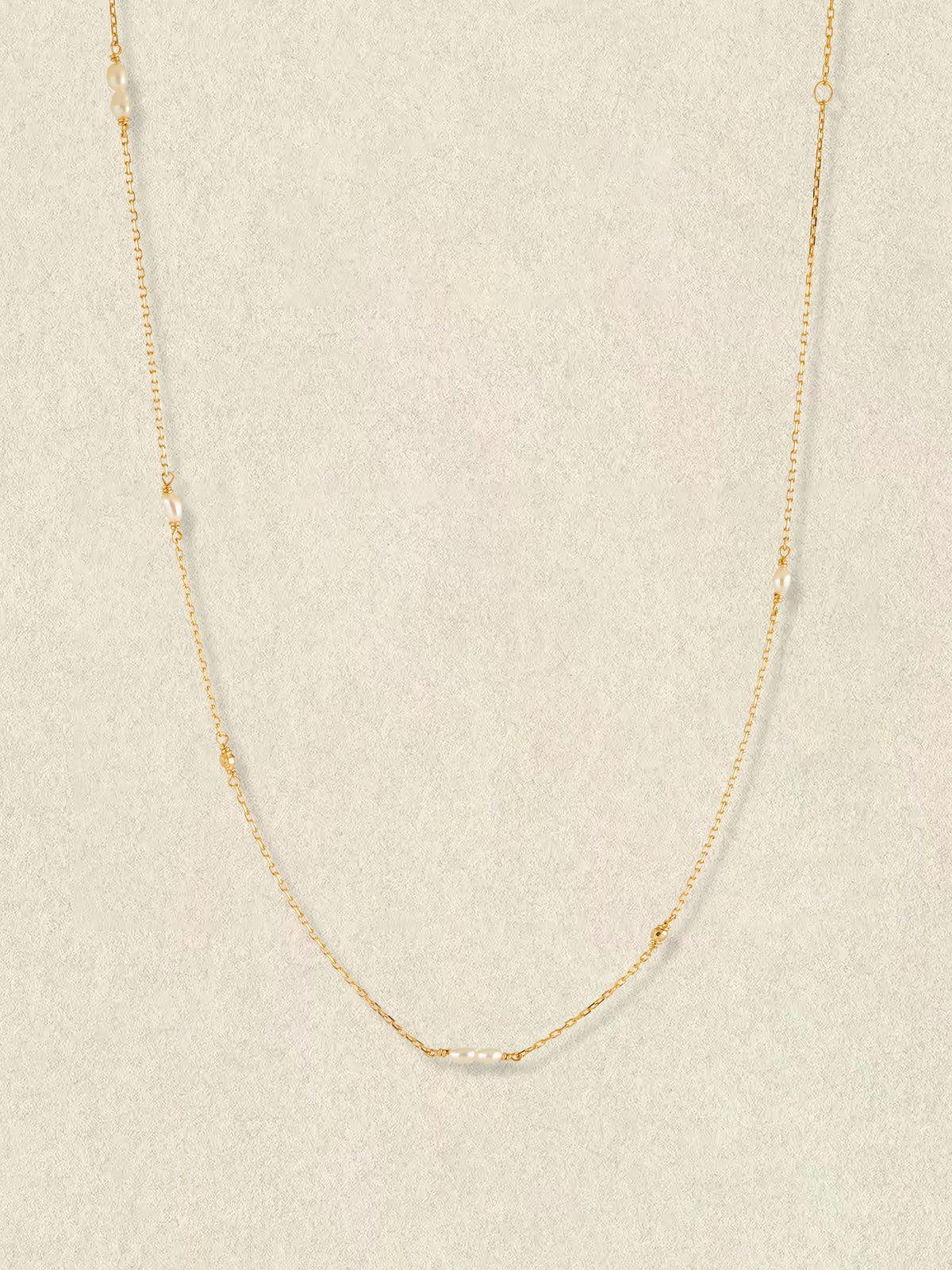 Simple Pearl Chain Necklace