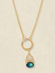 Interchangeable Gemstone Charm Necklace - Halo