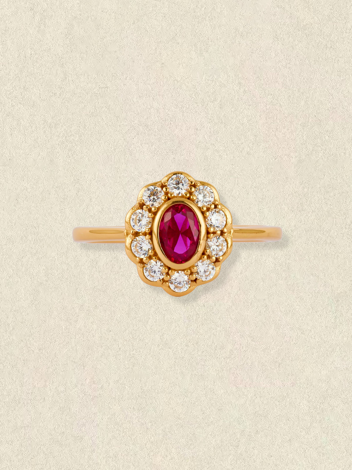 TiAmo Oval Ruby Ring