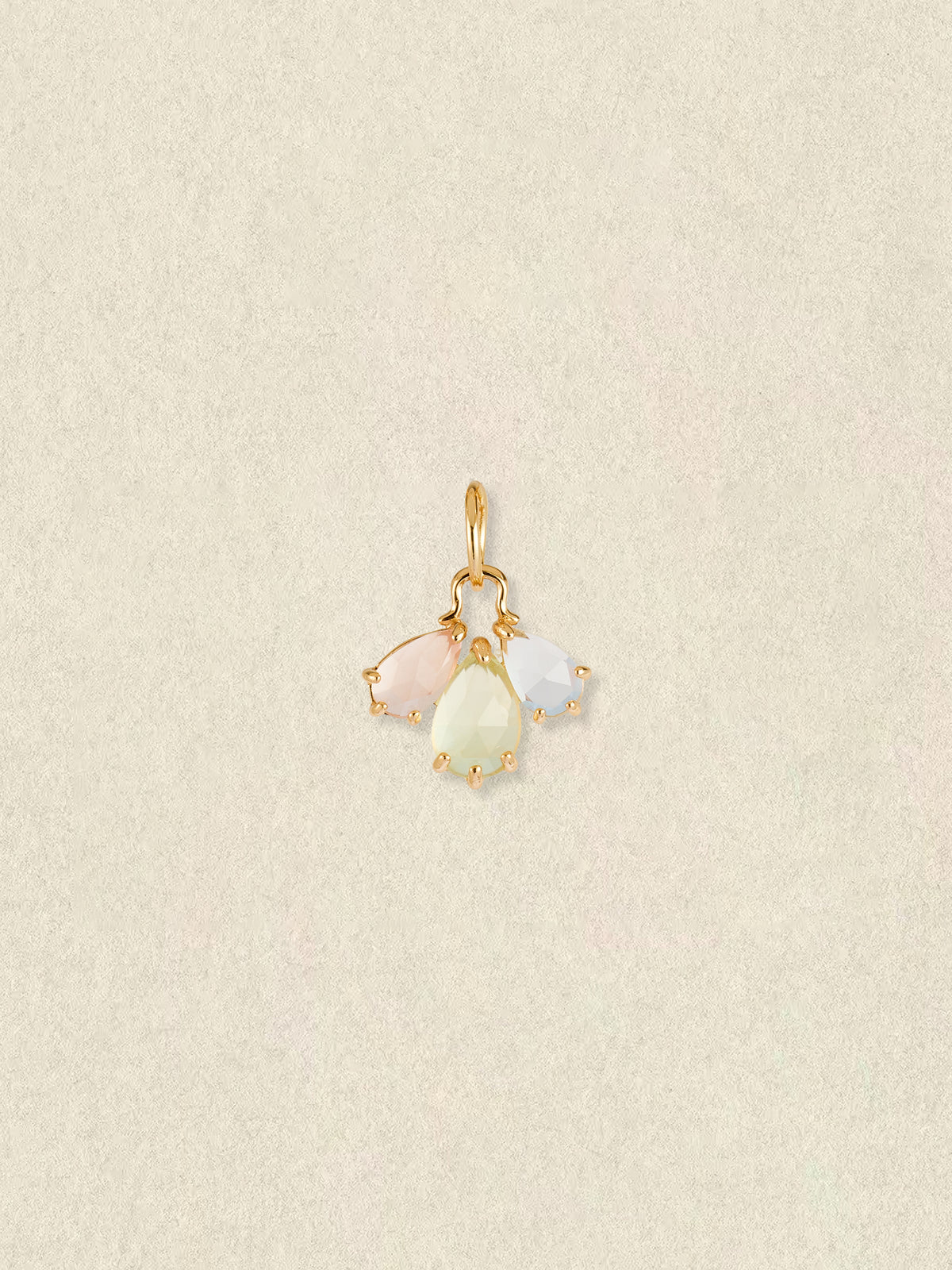Pastel Bloom crystal+prehnite+rose quartz Pendant