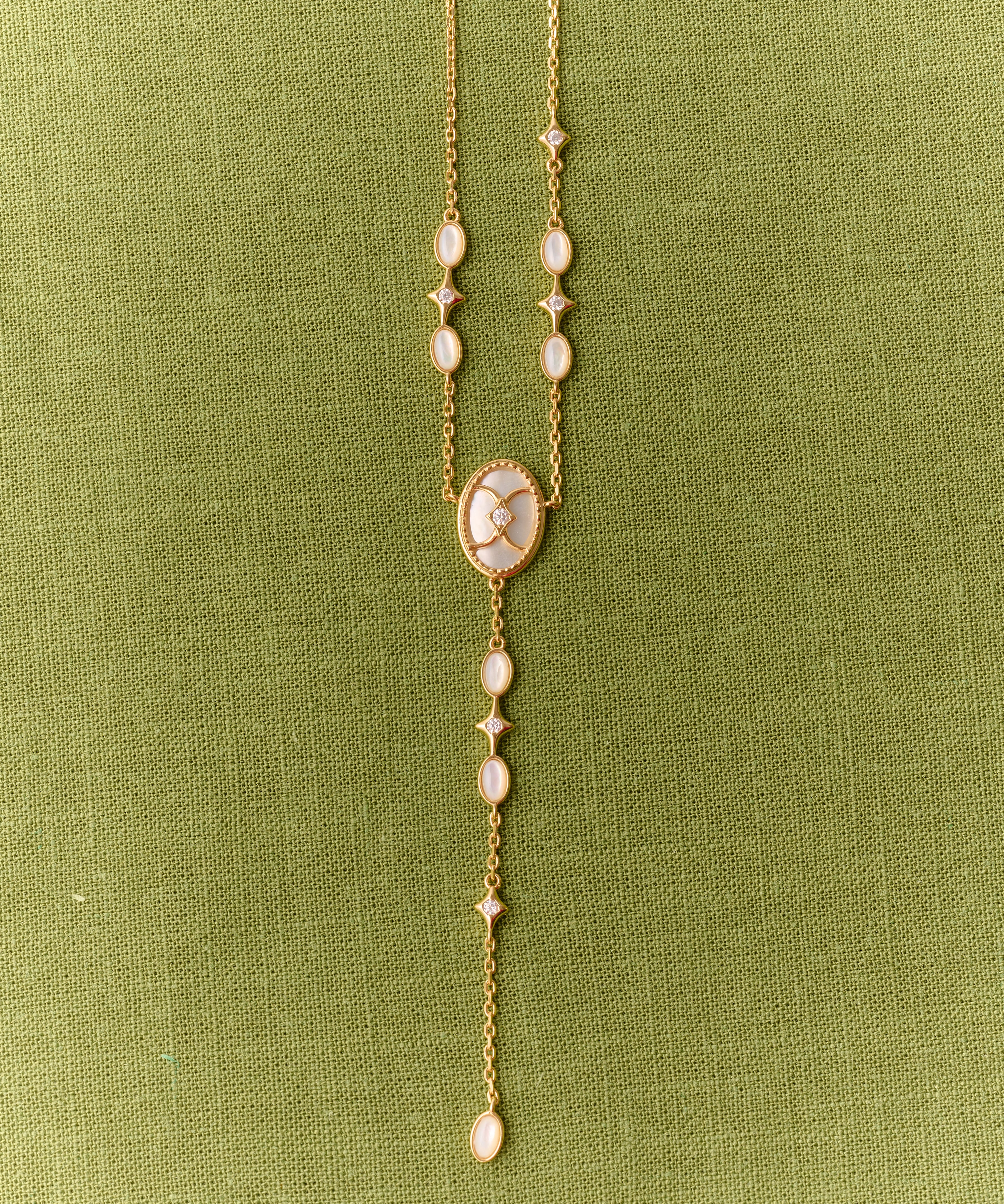 Camellia Signature Mother of Pearl Necklace