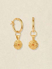 Elsa Carnation Garnet Earrings