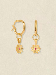 Elsa Lotus Ruby Earrings