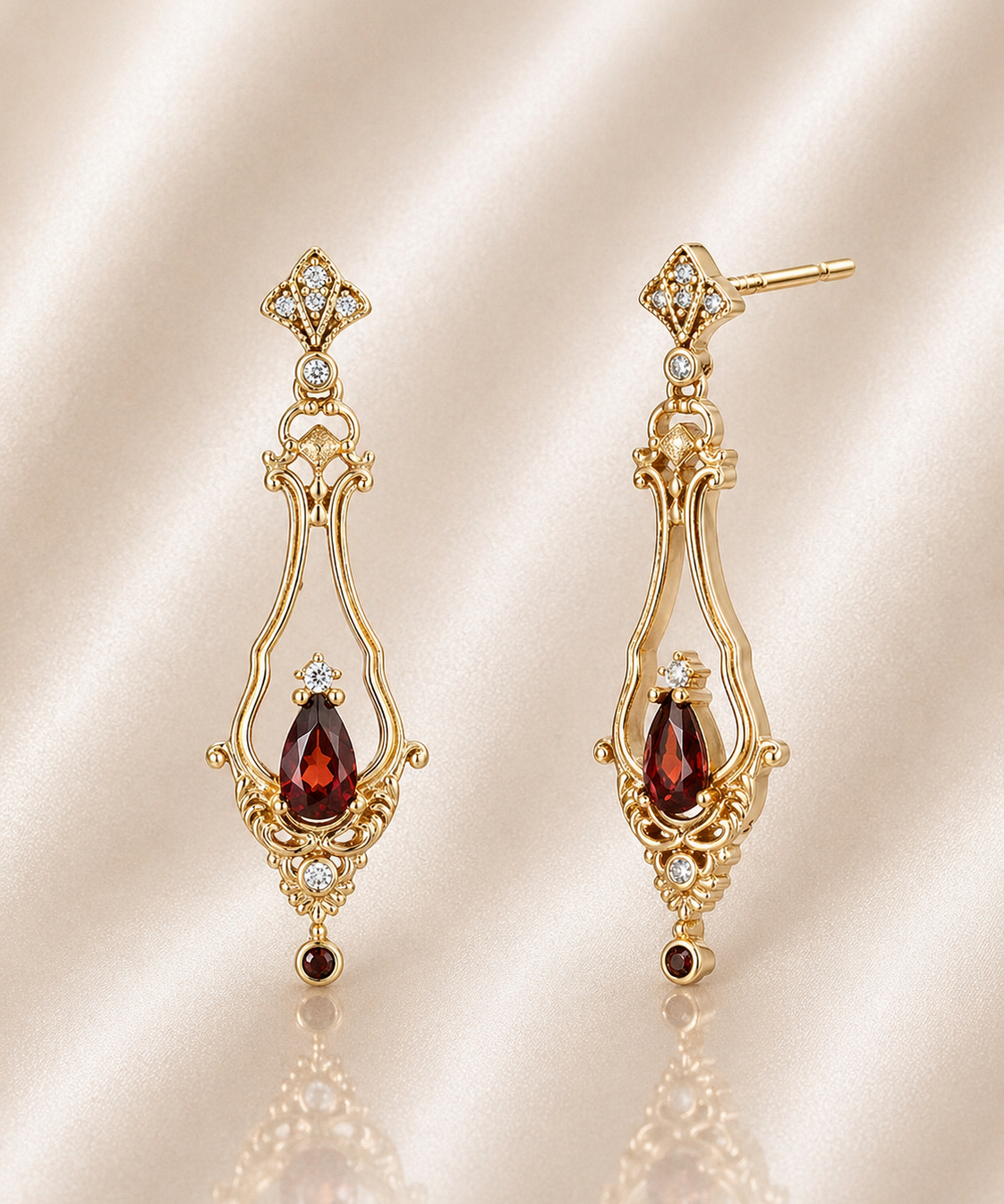 Sophina Garnet Earrings
