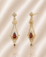 Sophina Garnet Earrings