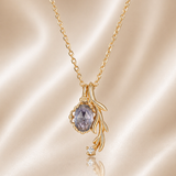 Celeste Lapis Leaf Necklace