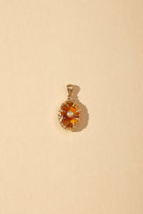Amber Opaline Relic Necklace - CAMELLIA Simple Chain