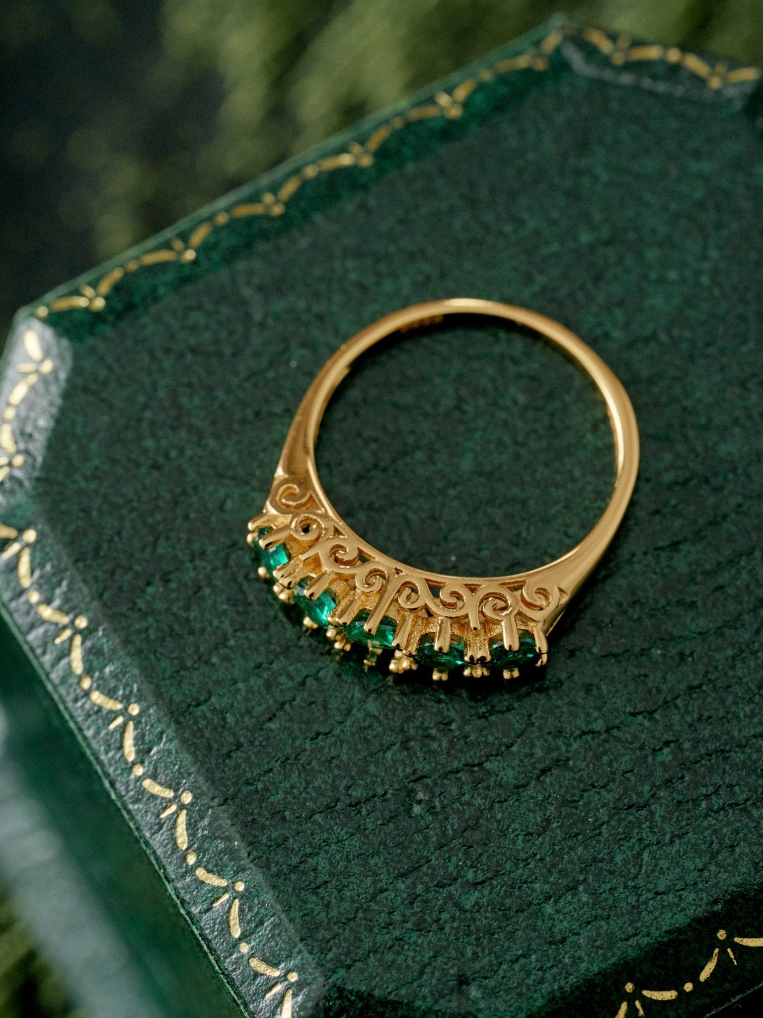 Emerald Crown Ring - CAMELLIA 5