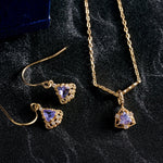 Astra Tanzanite Trilliant Necklace - CAMELLIA