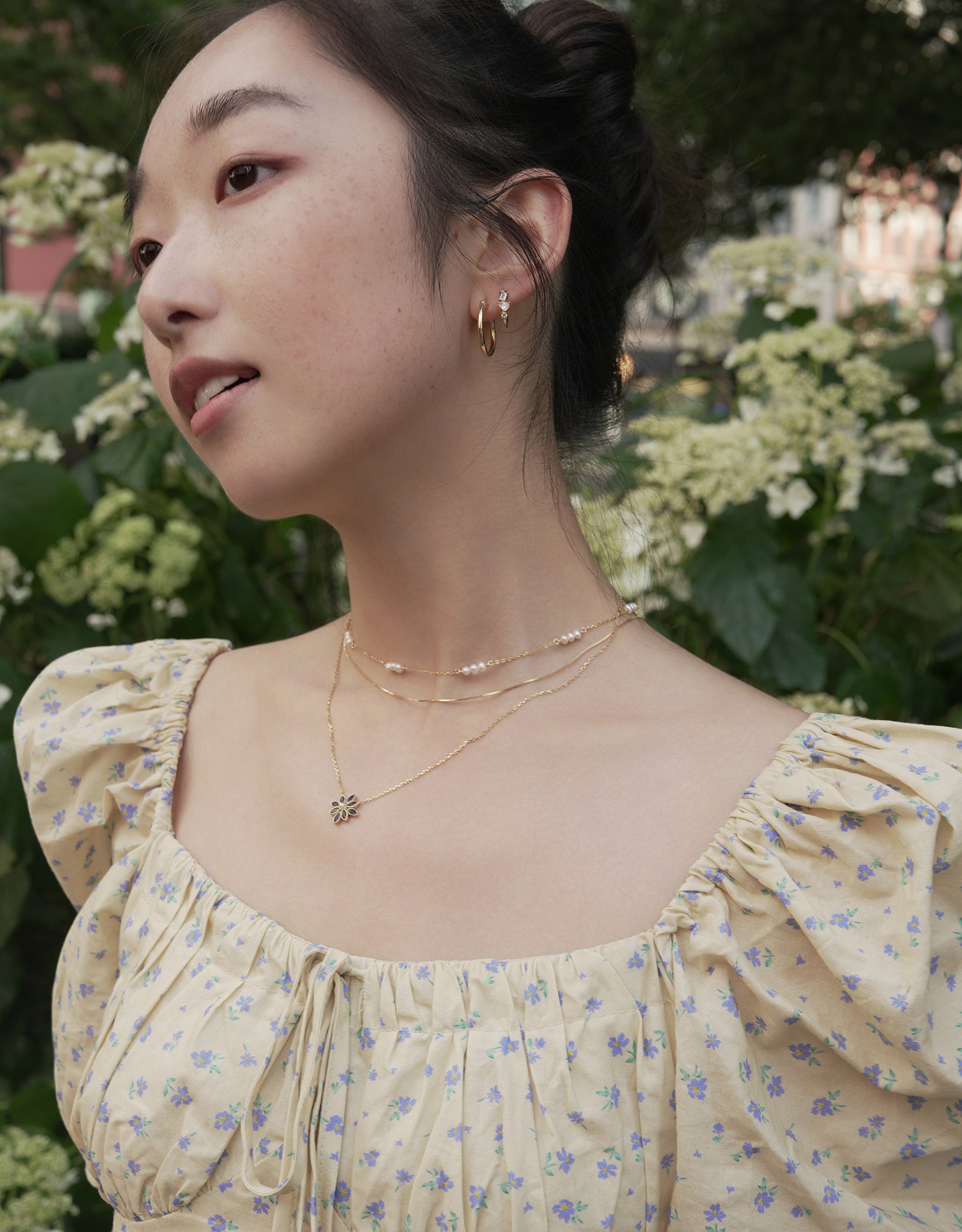 Quillie Cz Hoops - CAMELLIA Silver