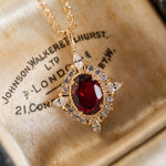 Claire Garnet Diamond Necklace - CAMELLIA