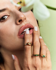 Emerald CZ Crown Vintage-Style Ring – Emerald Crown