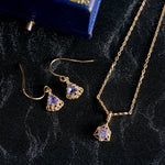 Astra Tanzanite Trilliant Necklace - CAMELLIA