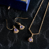 Astra Tanzanite Trilliant Necklace - CAMELLIA