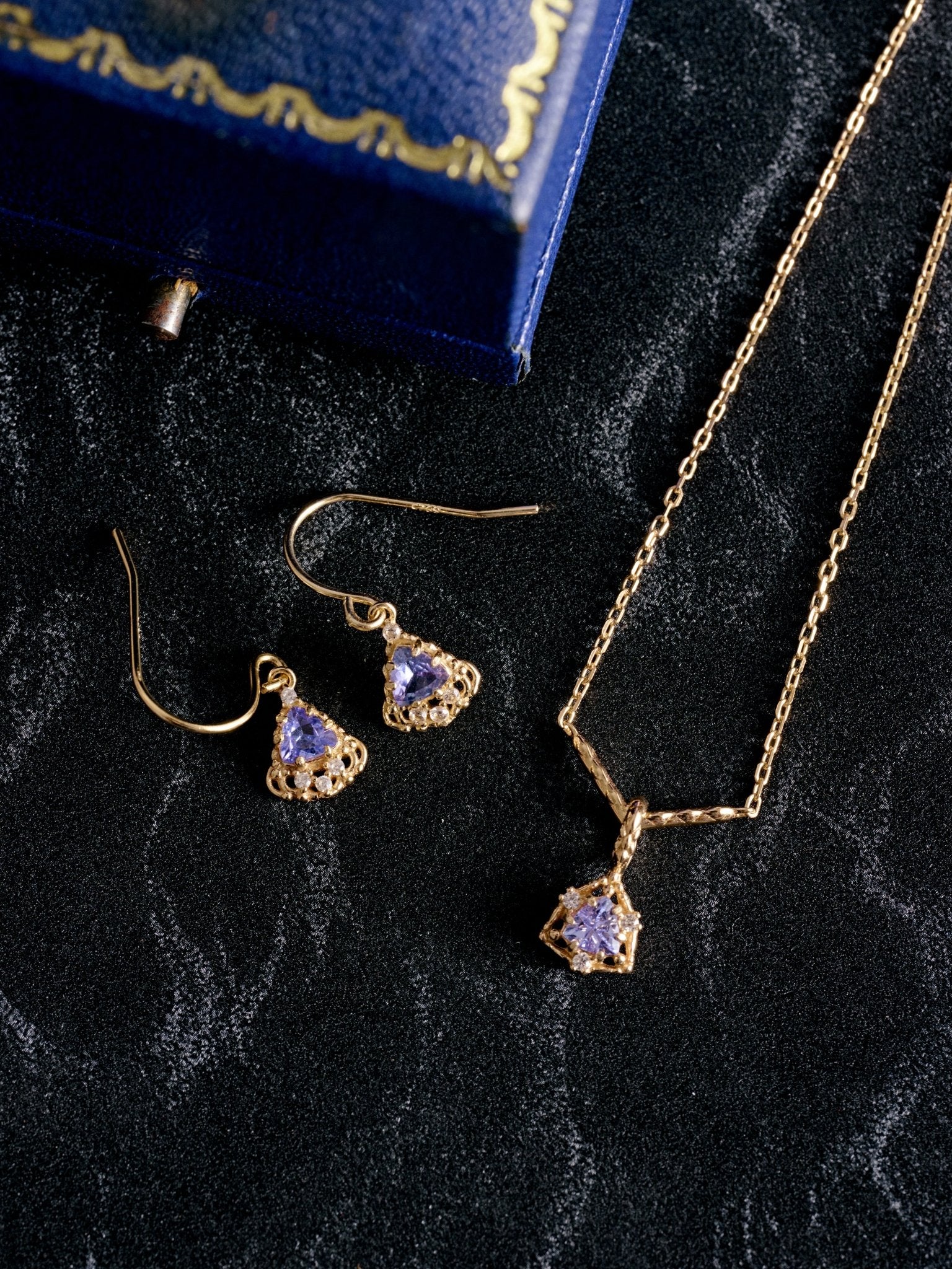 Astra Tanzanite Trilliant Necklace - CAMELLIA