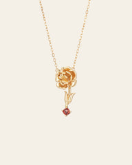 Nerissa January Carnation Garnet Necklace