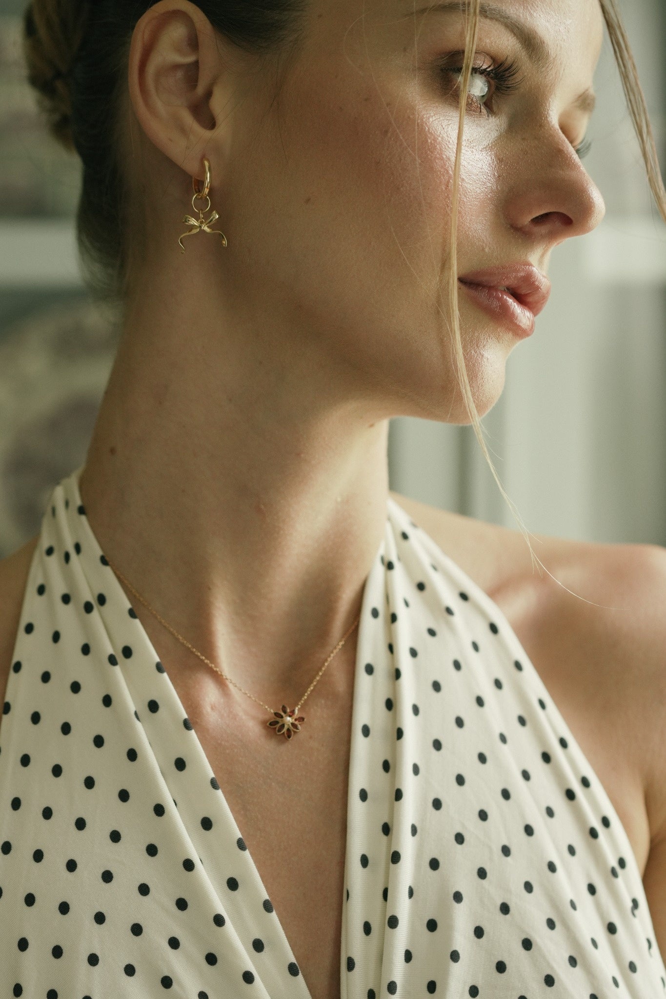 Bow Tie Earrings - CAMELLIA