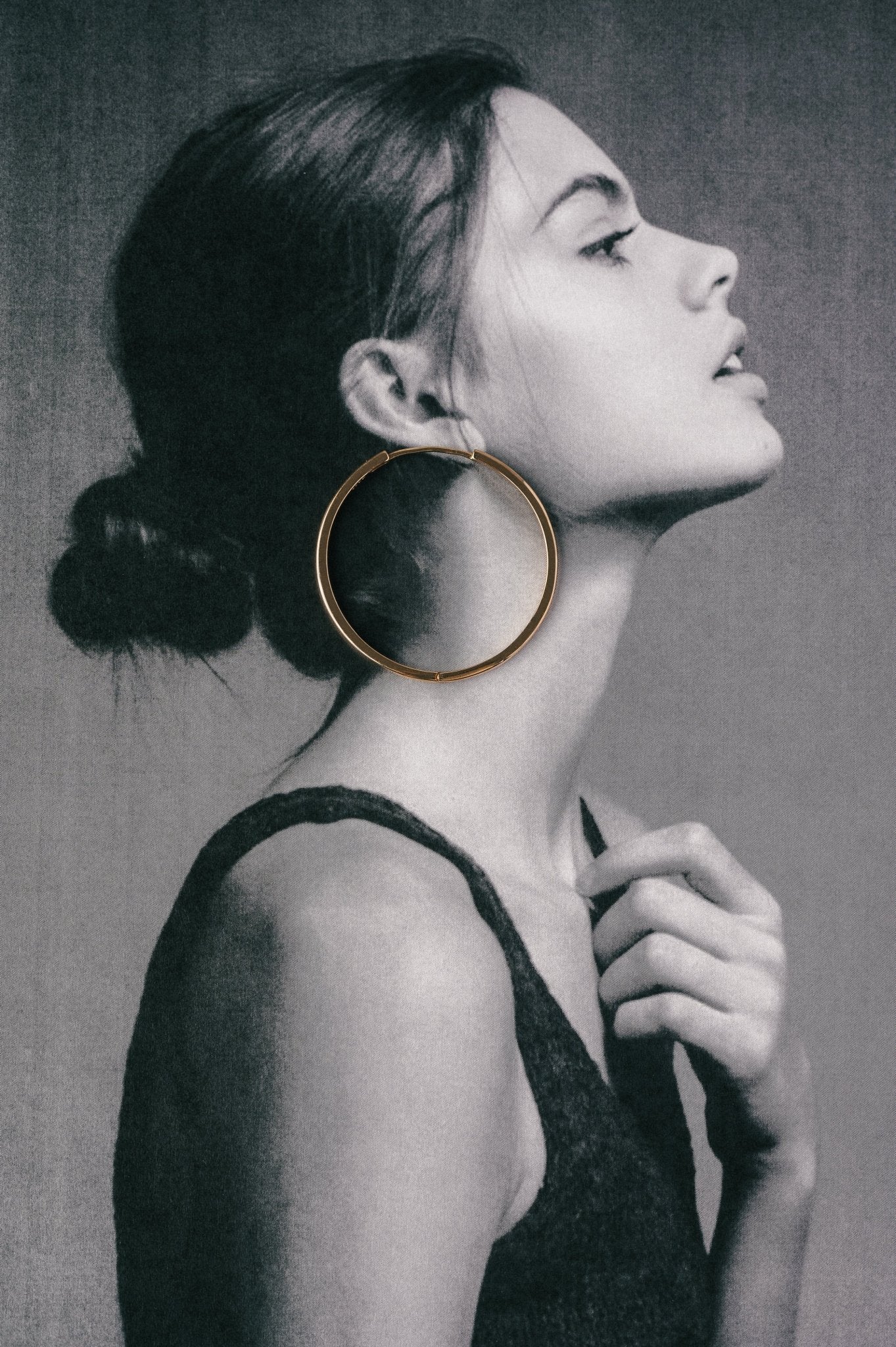 40mm Mother Hoops - CAMELLIA White Gold