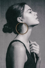 40mm Mother Hoops - CAMELLIA White Gold
