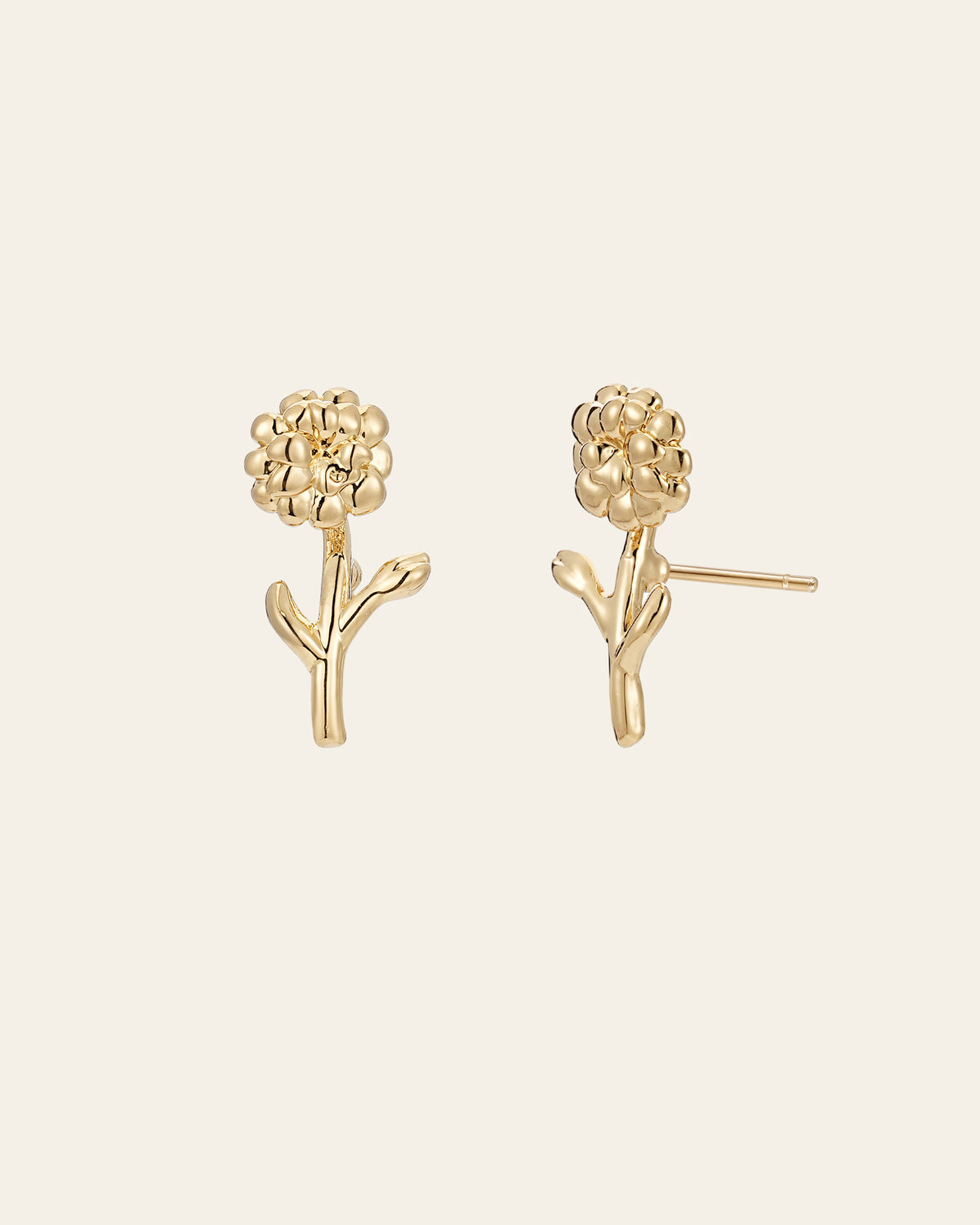 Hebe Marigold Leaf Earrings