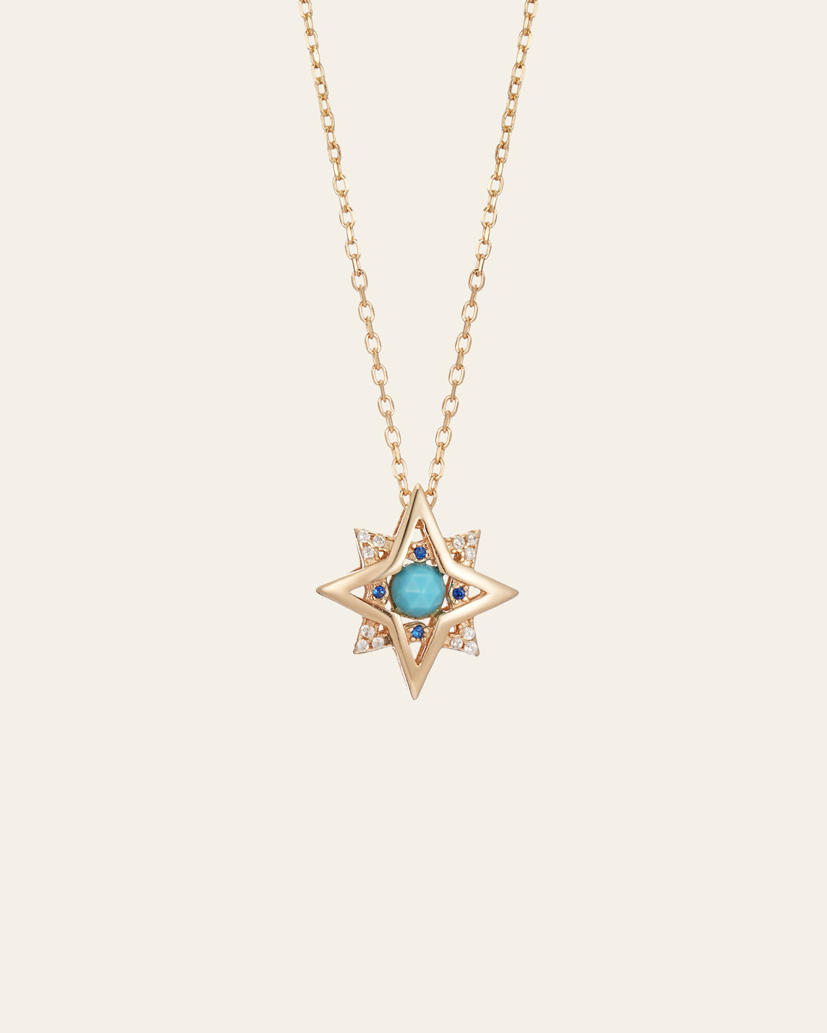 New York Turquoise Pentagram Necklace