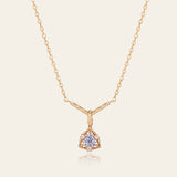 Astra Tanzanite Trilliant Necklace - CAMELLIA