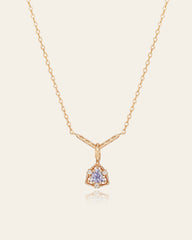 Astra Tanzanite Trilliant Necklace - CAMELLIA