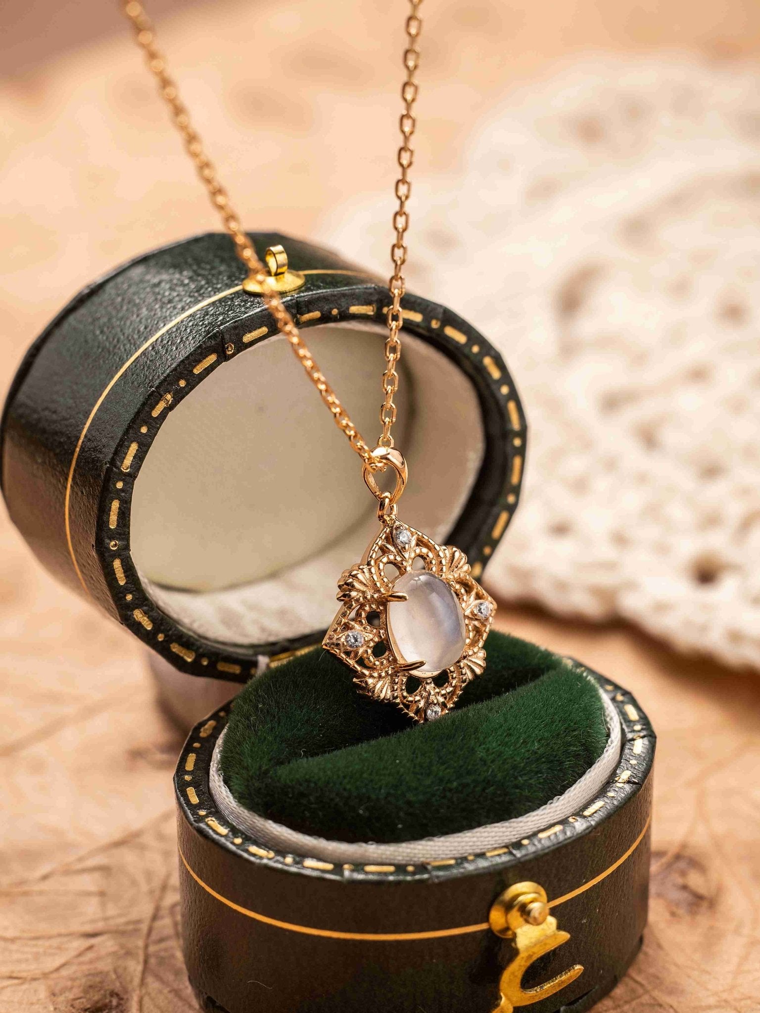 Capri Moonstone Necklace - CAMELLIA