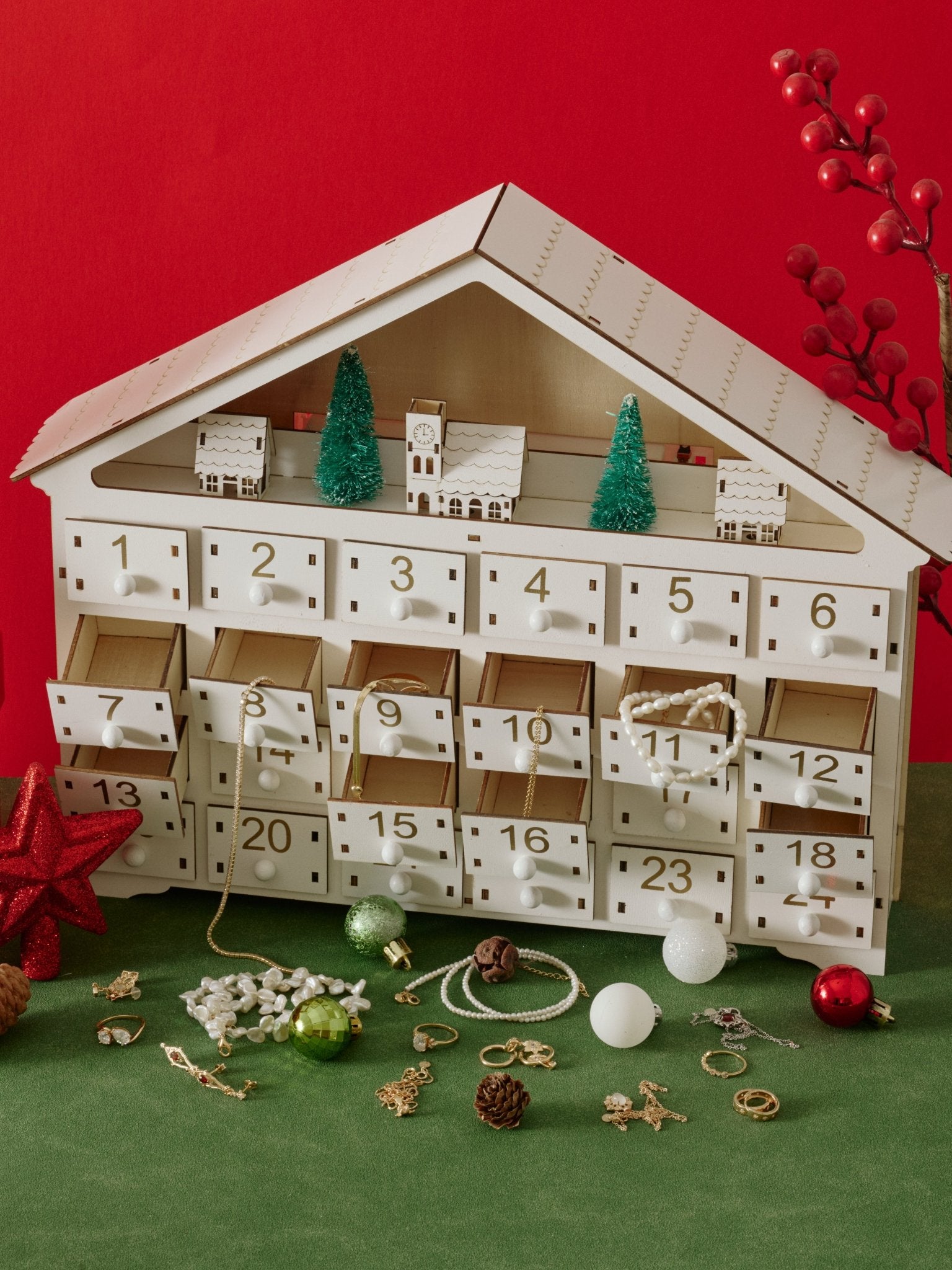 Christmas Jewelry Advent Box - CAMELLIA