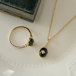 Noir Stella Onyx Necklace - CAMELLIA