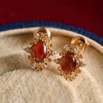 Vivien Garnet Earrings - CAMELLIA