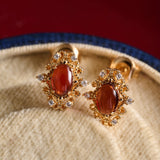 Vivien Garnet Earrings - CAMELLIA
