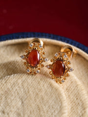 Vivien Garnet Earrings - CAMELLIA