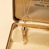 Nocturne Opal Pearl Necklace - CAMELLIA Circle Chain