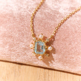 Seafoam Topaz Pearl Jewelry Set