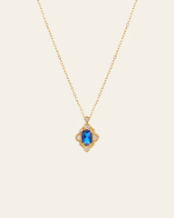 Gold Chain Louisa Sapphire Necklace  by Camellia nyc