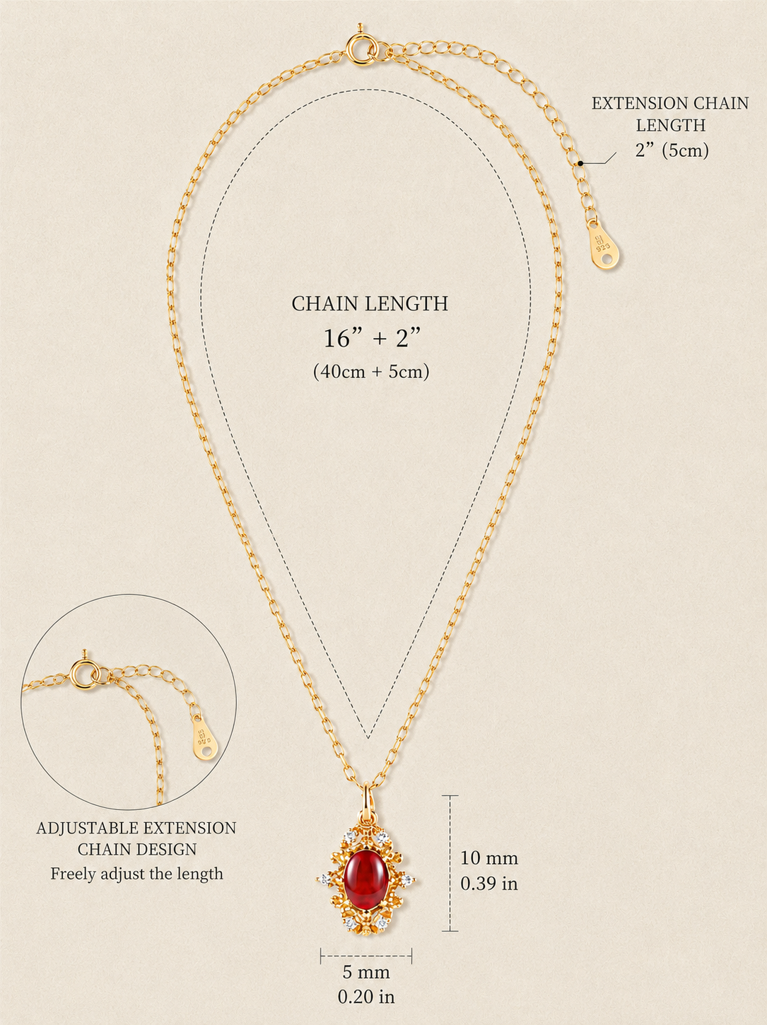 Rouge Heirloom Garnet Necklace