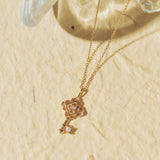 Moonstone Garden Key Necklace