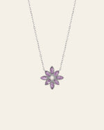 Cámellia Amethyst Pearl Necklace - CAMELLIA 18" White gold